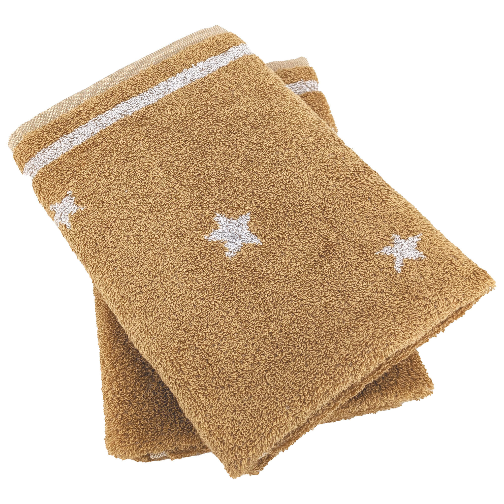 Lot De 2 Torchons De Cuisine 50x50 Cm Collection Nova 100% Coton Jaune