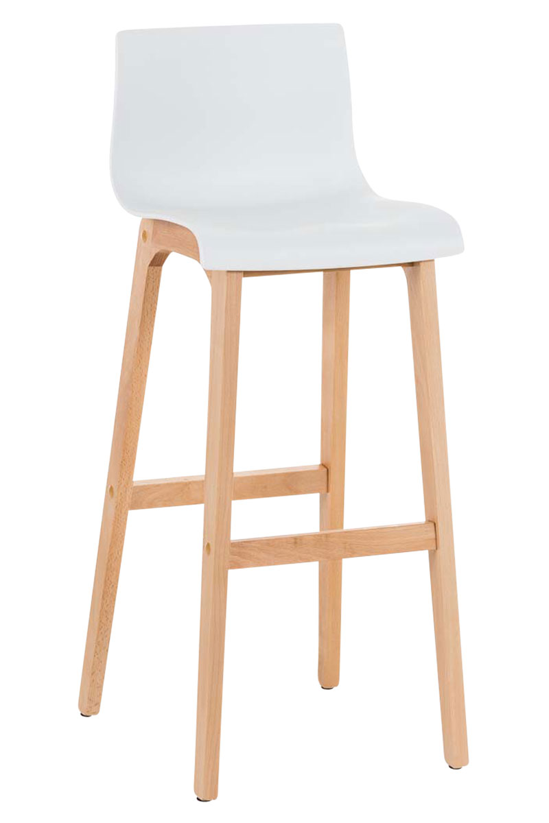 Tabouret De Bar Hoover Natura Structure 4 Pieds Blanc