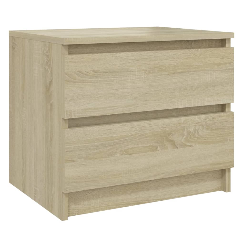Table De Chevet Avec 2 Tiroirs 50 X 39 X 43,5 Cm Aggloméré Couleur Dec033891