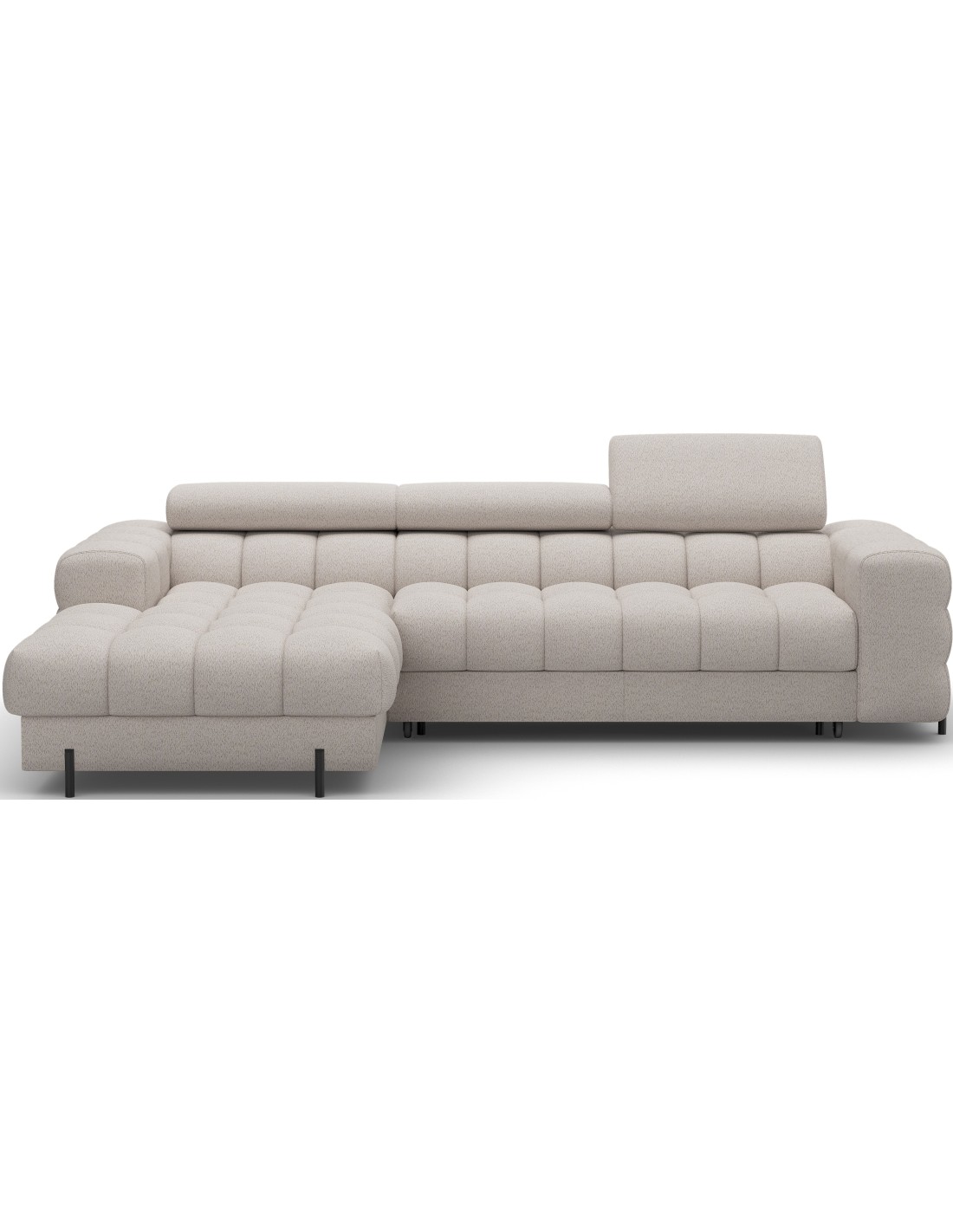 Canapé D'Angle Gauche Convertible Beige Allure Contemporaine 285x99x181cm Filtro