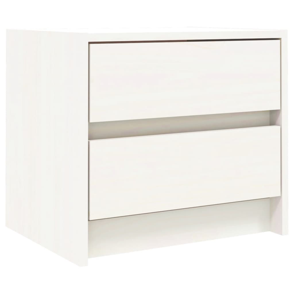 Table De Chevet Avec Deux Tiroirs 40 X 31 X 35,5 Cm Bois De Dec033343