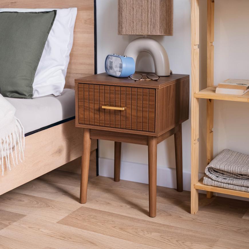 Sicaan Lot De 2 Tables De Chevet Noyer Milo Rétro