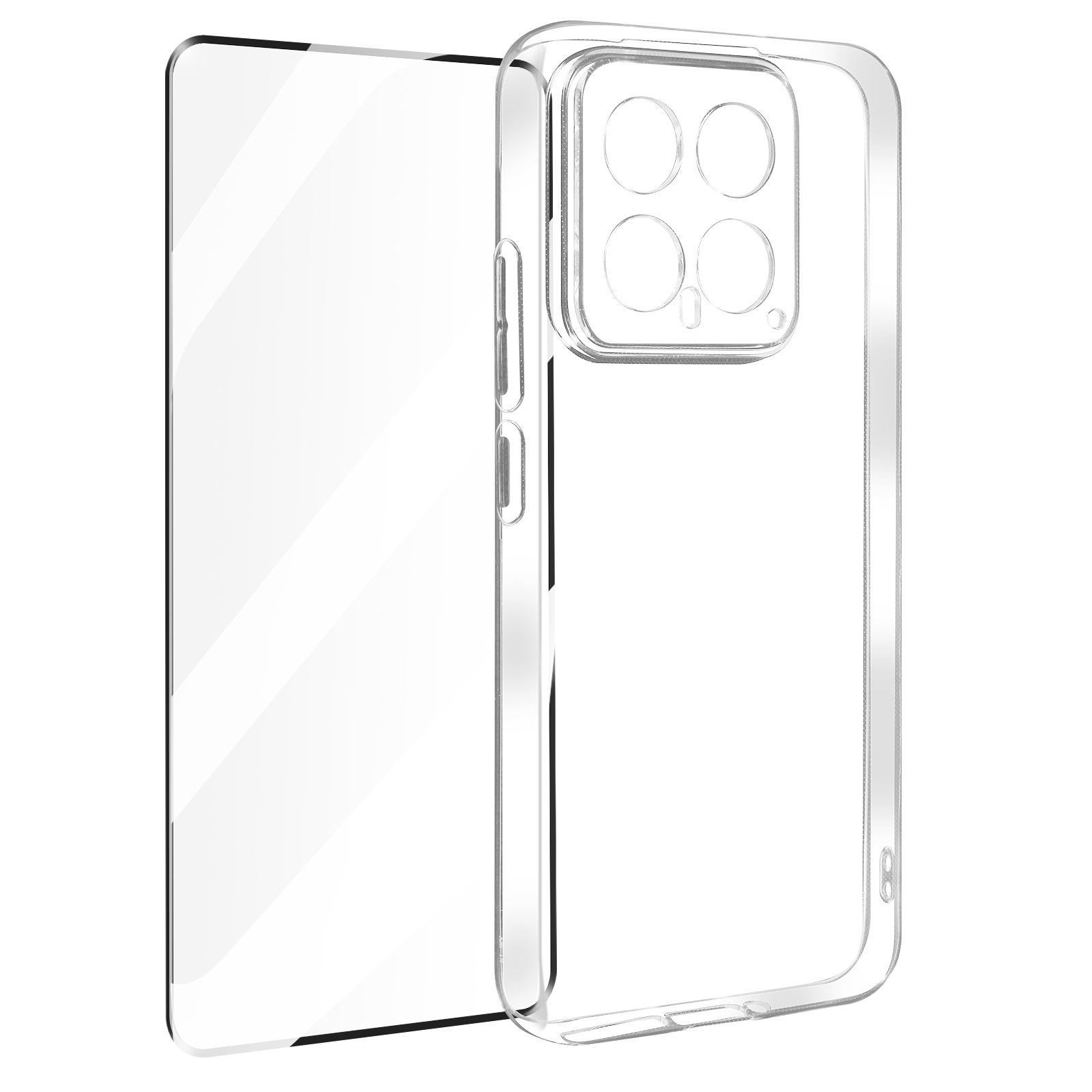 Coque Pour Xiaomi 14 Ultra Souple Avec Verre Trempé Dureté 9h Noir