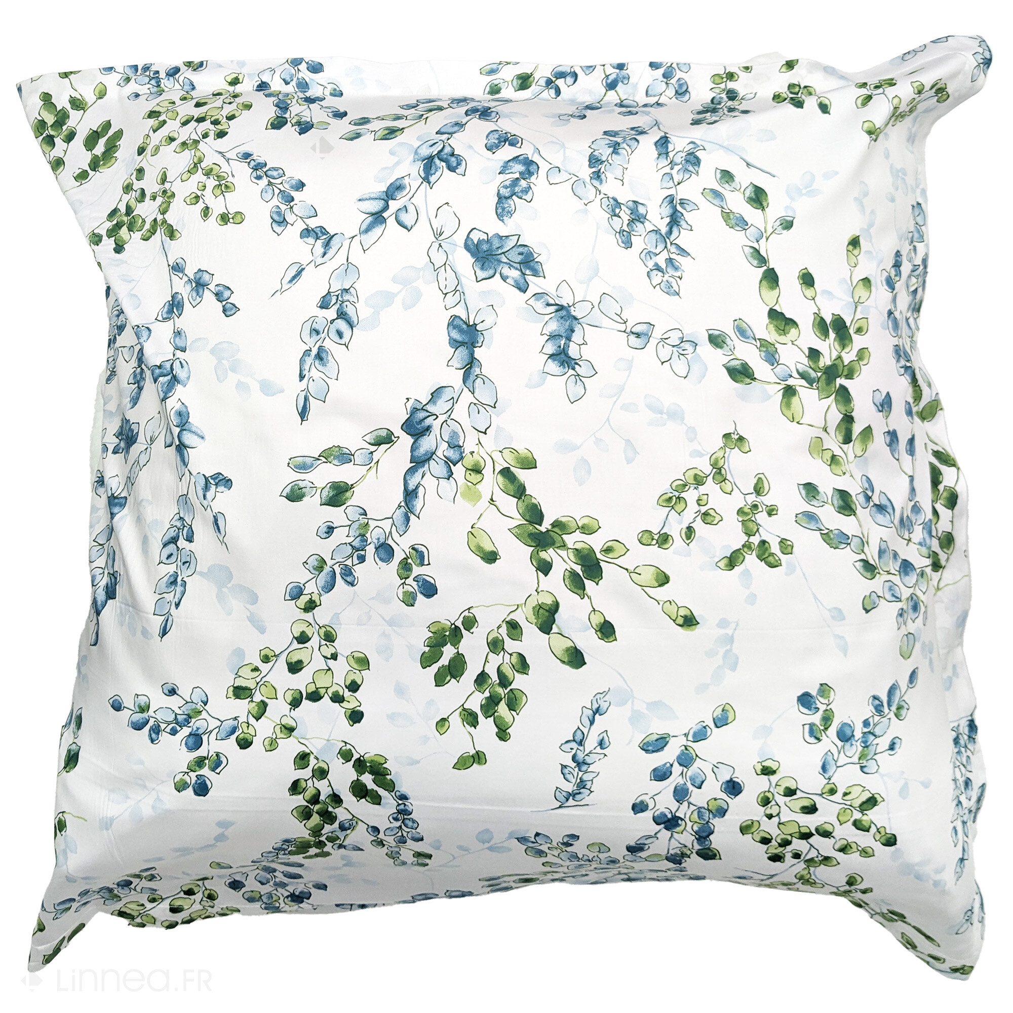 Taie D'oreiller 65x65 Cm Satin De Coton Angèle Vert Tilleul