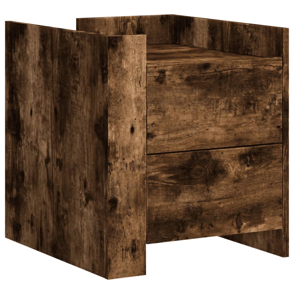 Table De Chevet Avec 2 Tiroirs 45 X 50 X 50 Cm Bois D'ingénierie Dec033655