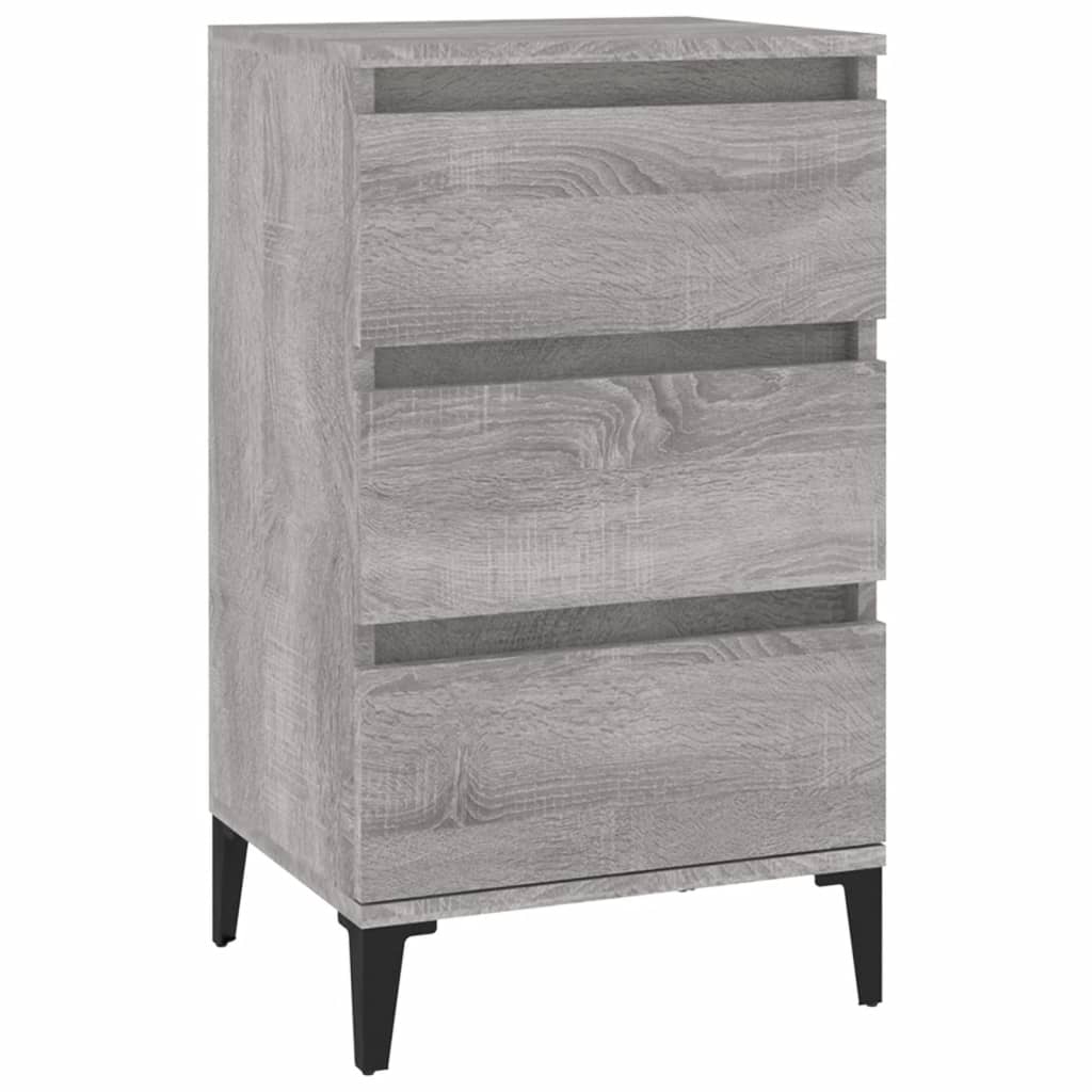 Table De Chevet Avec 3 Tiroirs 40 X 35 X 70 Cm Bois D'ingénierie Dec034635