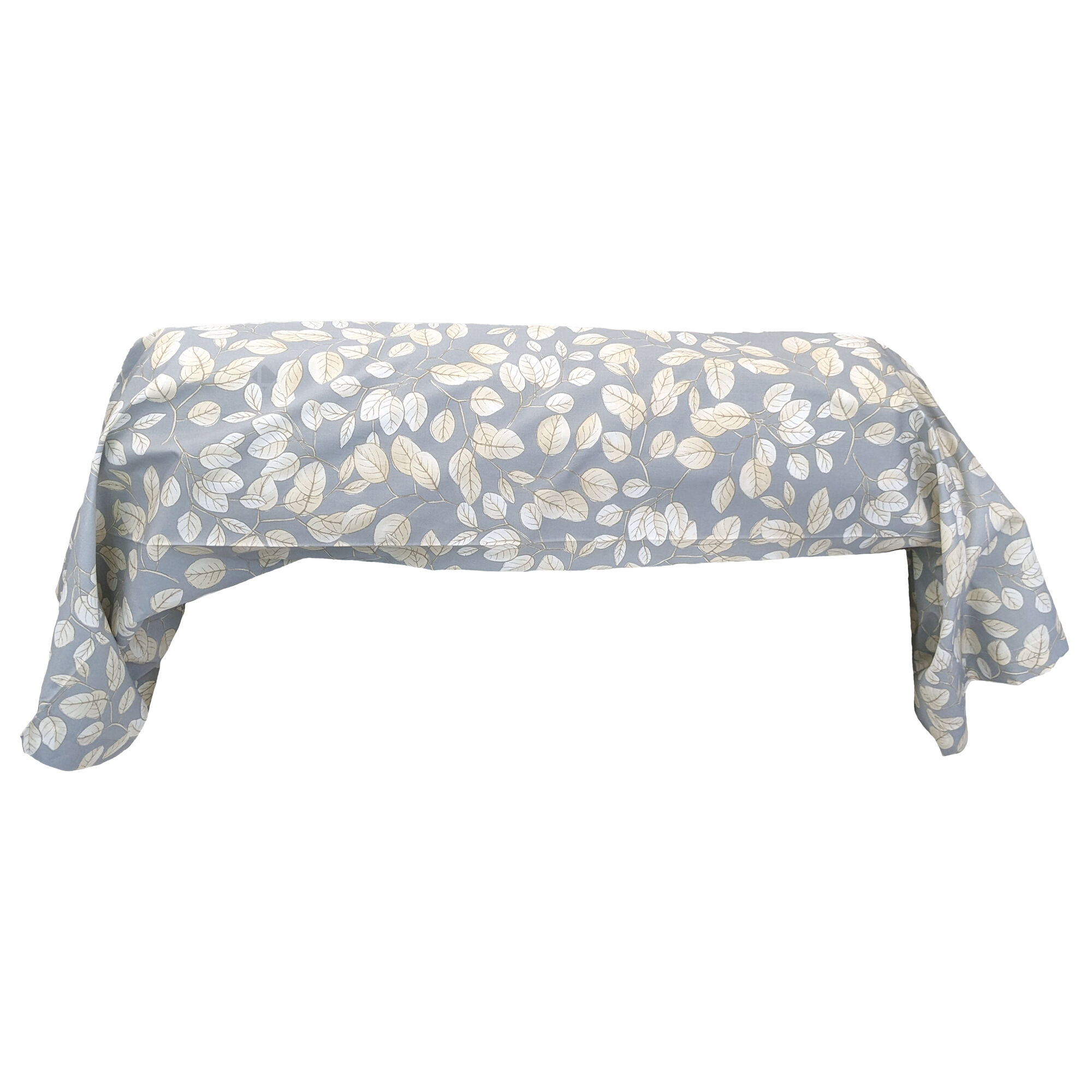 Taie De Traversin 200x43 Cm En Percale Coton Lison Gris