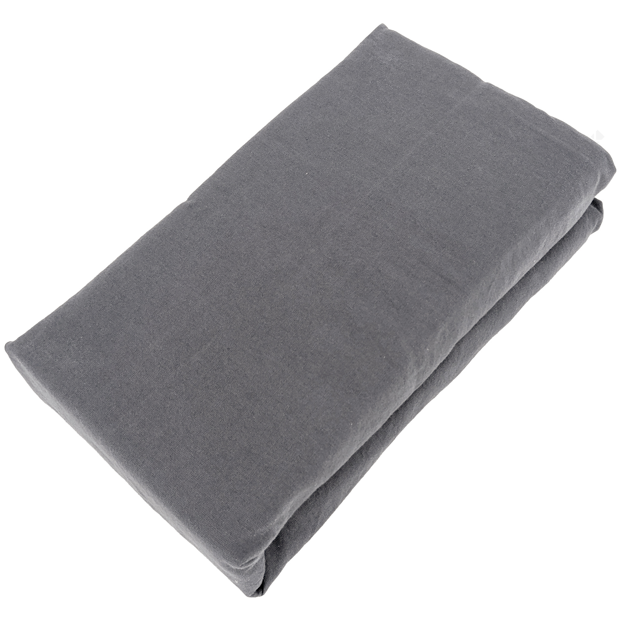 Drap Housse Palace Pur Coton Lavé 140x190 Cm Bonnet 35 Cm Uni Gris Brume
