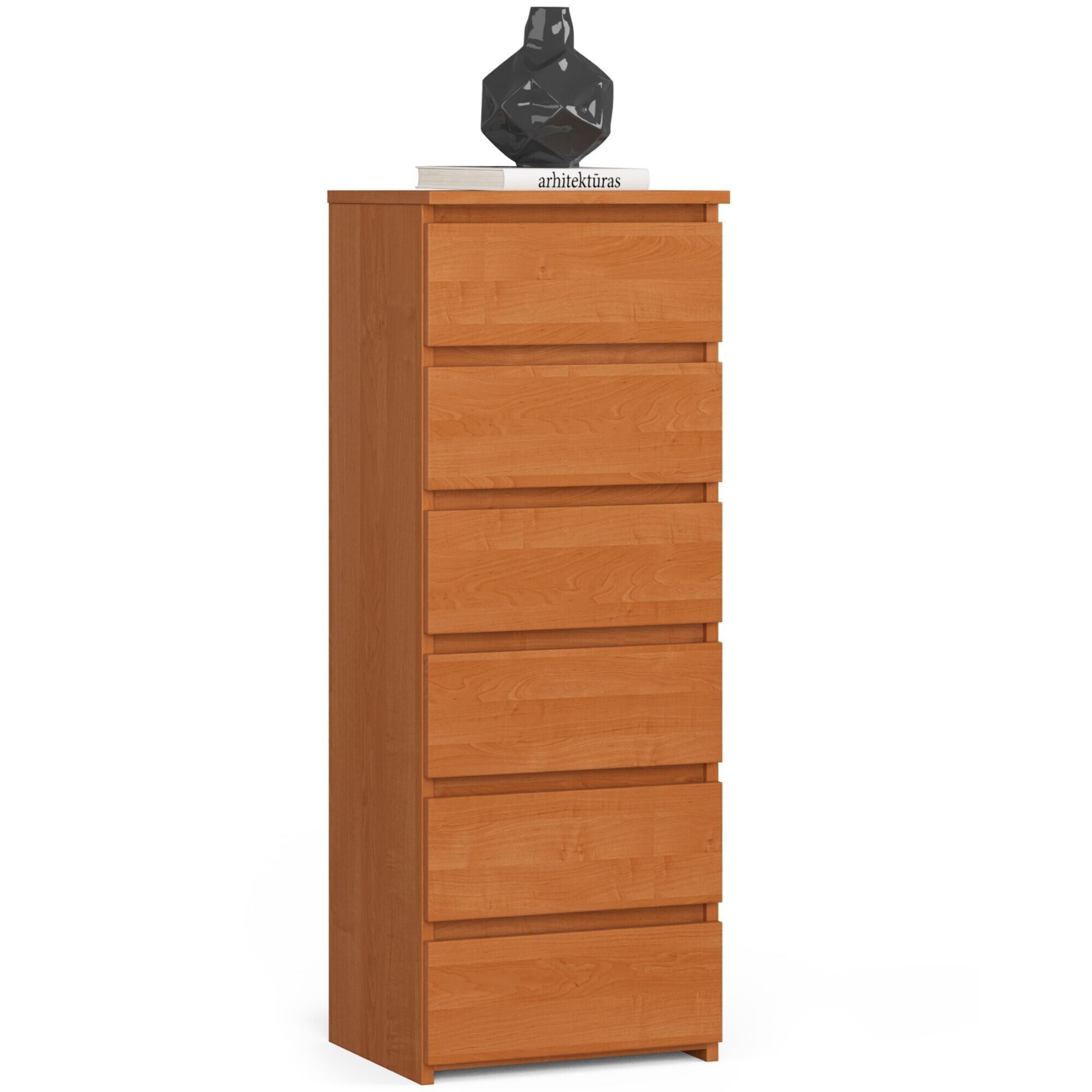 Commode Akord Cl6 Aulne 40 Cm 6 Tiroirs Façade Aulne 40x35x109 Cm