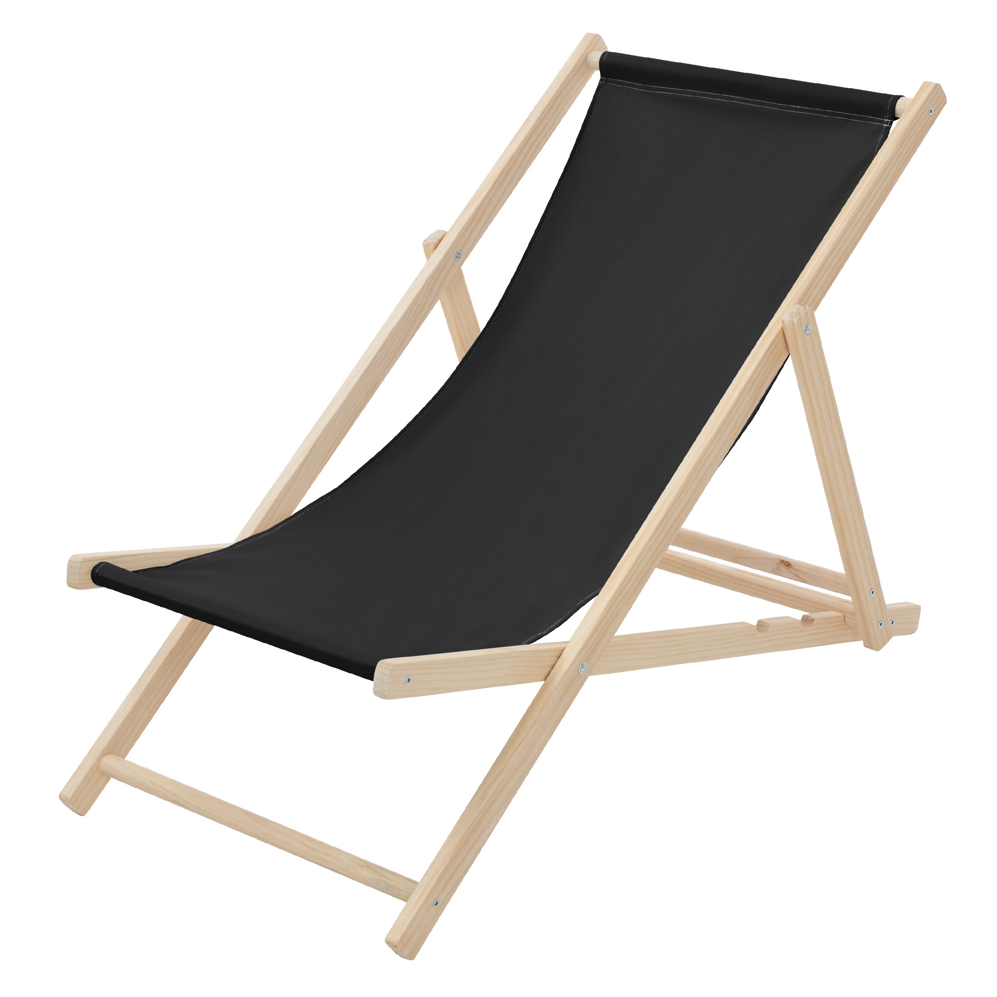 Chaise Longue De Jardin Pliante Bain De Soleil De Plage Chilienne Noir 120 Kg