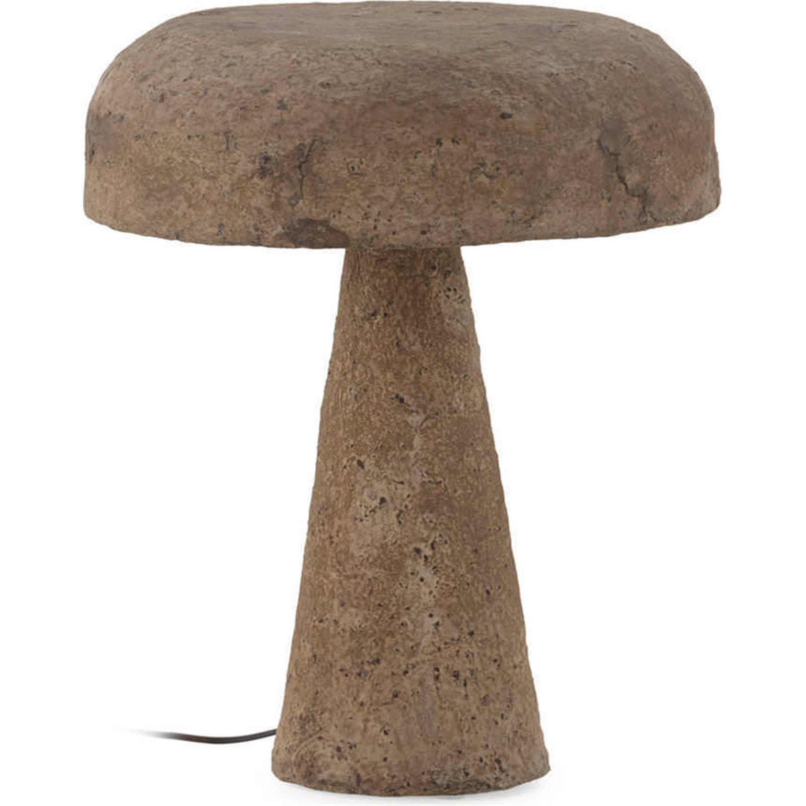 Lampe De Table En Papier Mâché Brun - Brun