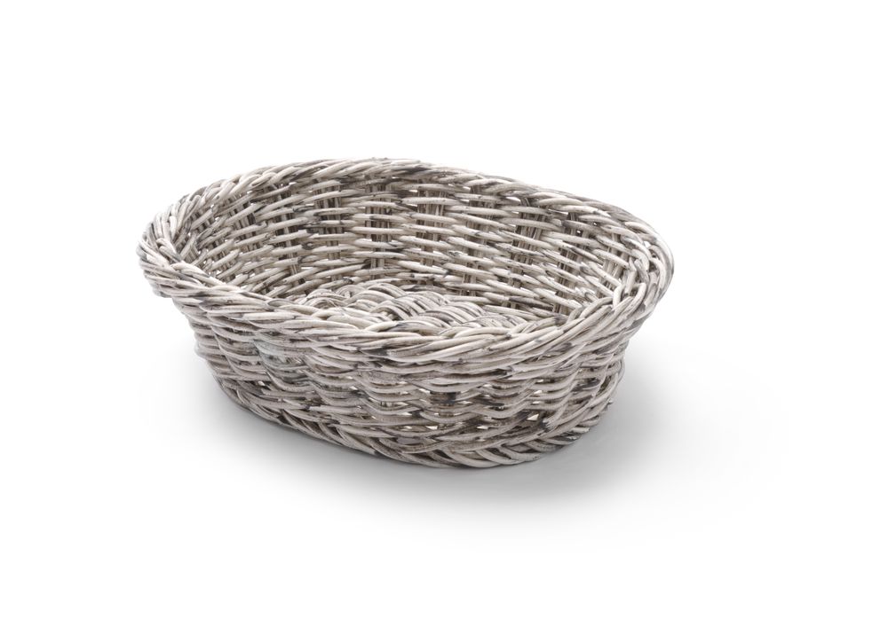 Corbeille À Pain Ovale En Polypropylène, Grise, 250 X 190 X 65 Mm - Hendi 426616