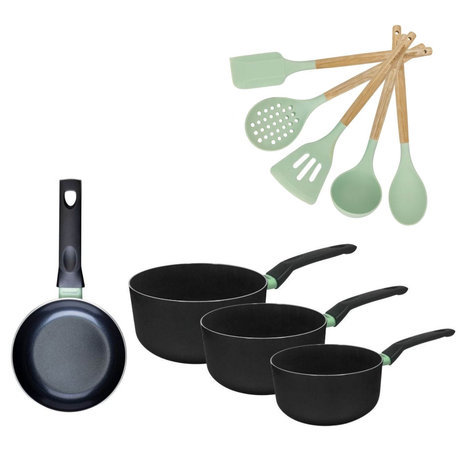 Batterie 1 Poêle 16cm + 3 Casseroles 16/18/20cm Brandao Océan