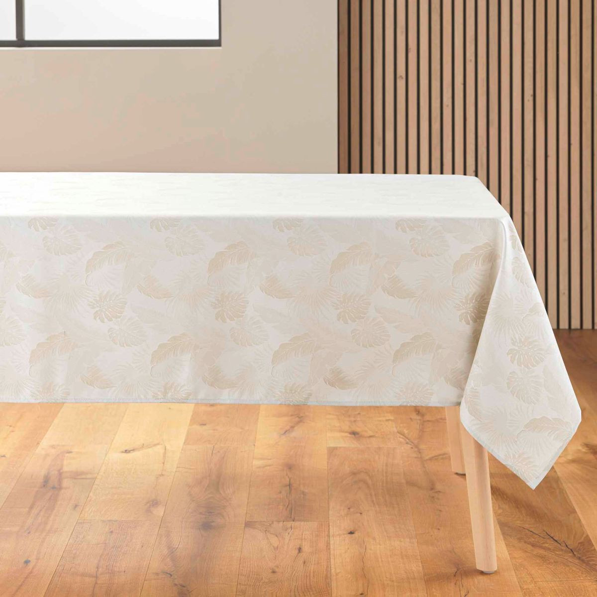 Nappe Jacquard Imprimé "enola" 140x250cm Naturel
