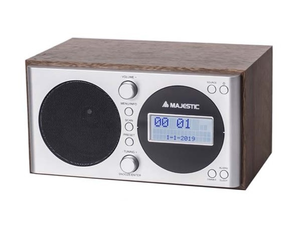 New Majestic Wr-162 Dab Numérique Argent, Bois