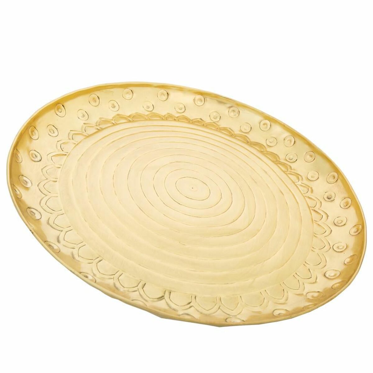 Assiette Décorative Alexandra House Living Or Nickel 39 X 2 X 39 Cm
