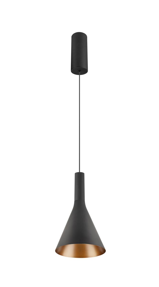 Suspension Lalu® Set Base Led Cone 15 Phase Long. 200 Cm 2700/3000 K Noir - Slv - 1010789