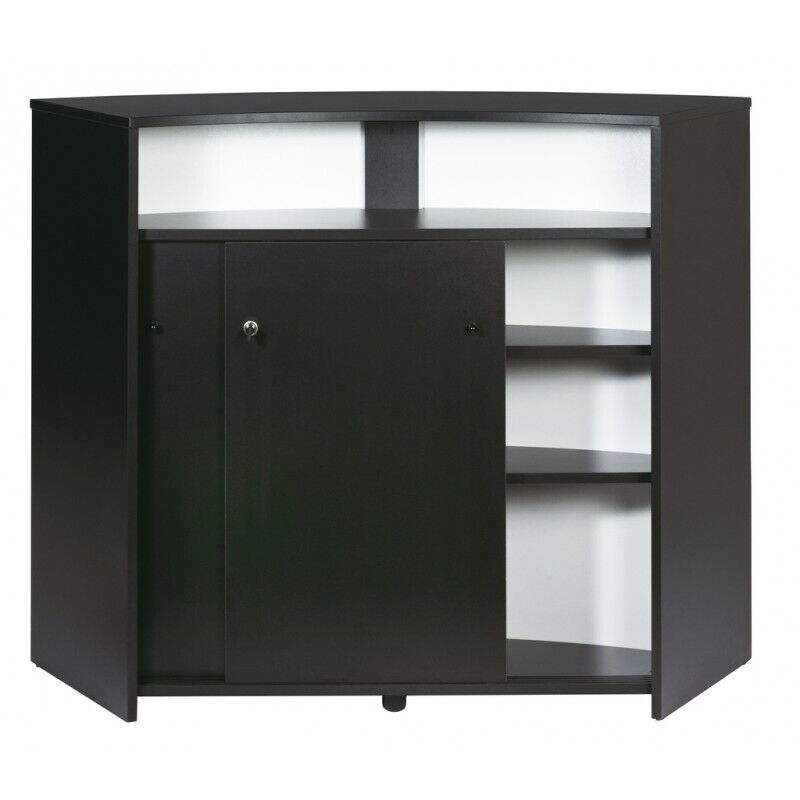 Comptoir D'accueil Beaux Meubles Pas Chers Rock 451 134,5 X 104,8 X 55,3 Cm Noir