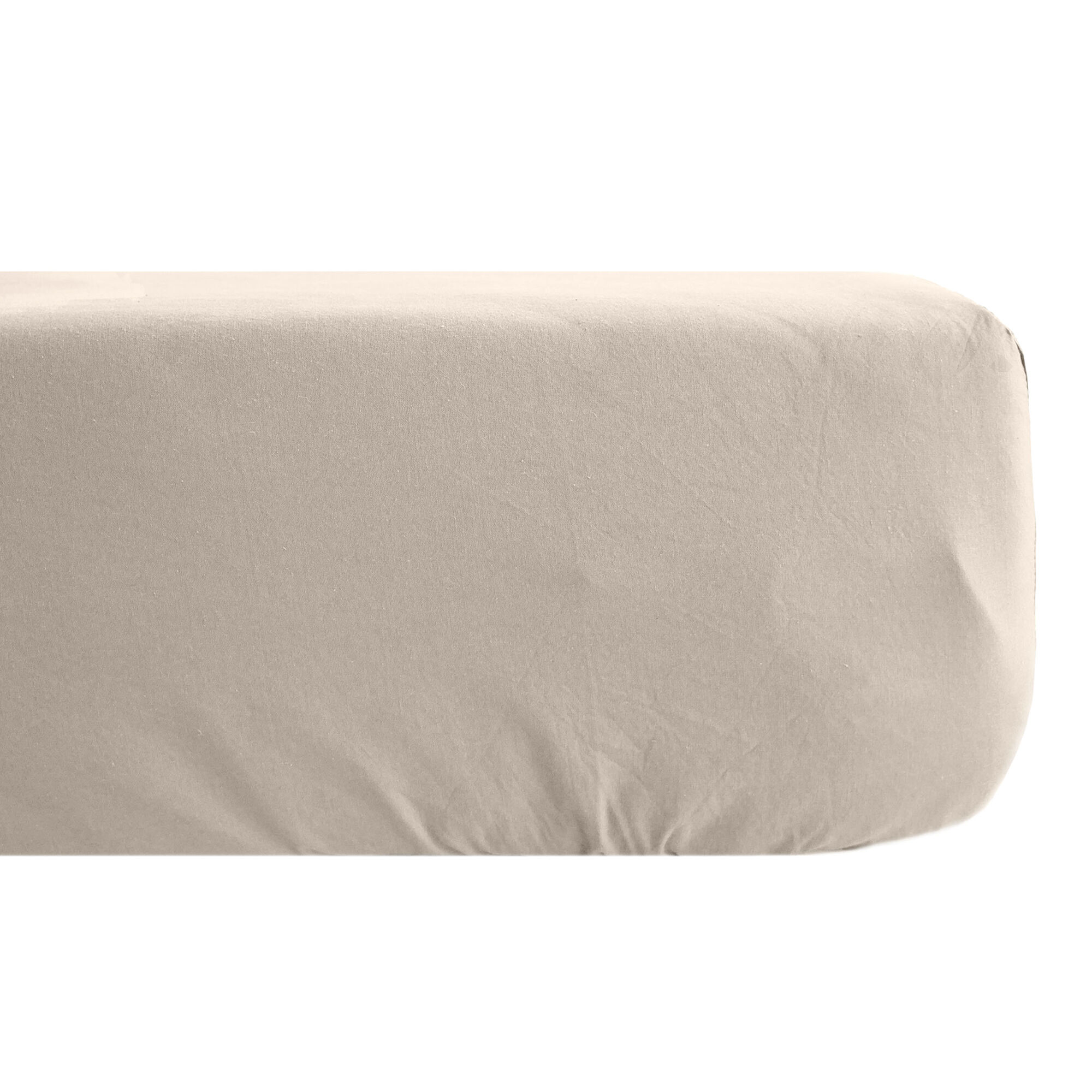 Drap Housse 180x200 Cm Mousseline De Coton Opera Beige Ficelle