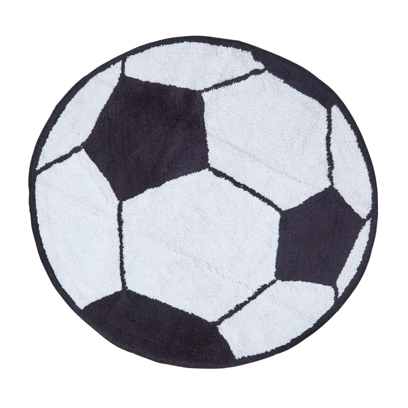 Tapis Rond En Coton Ballon De Foot 120cm - Homescapes