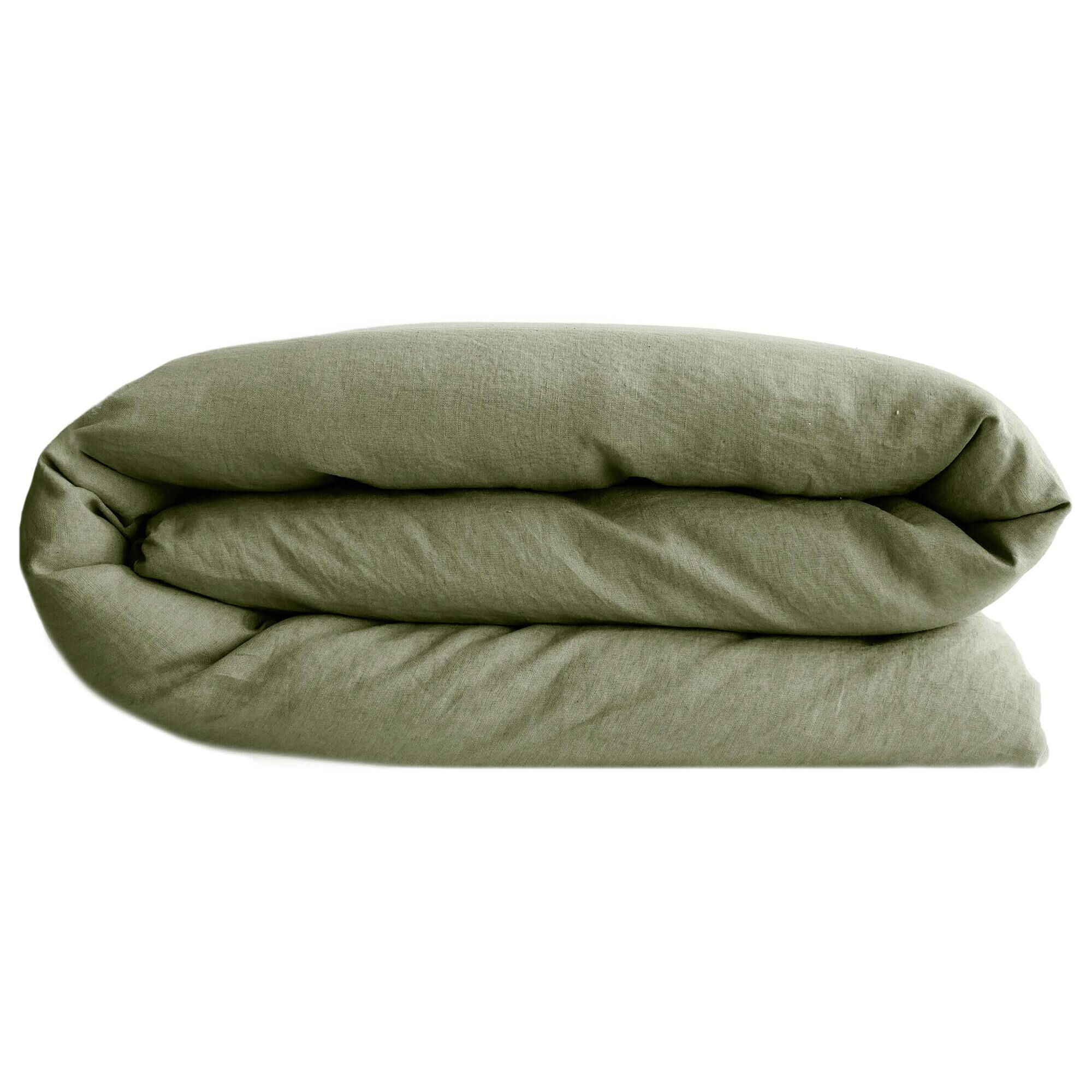 Linnea Sonate Housse De Couette Vert Lin 240 X 220 Cm