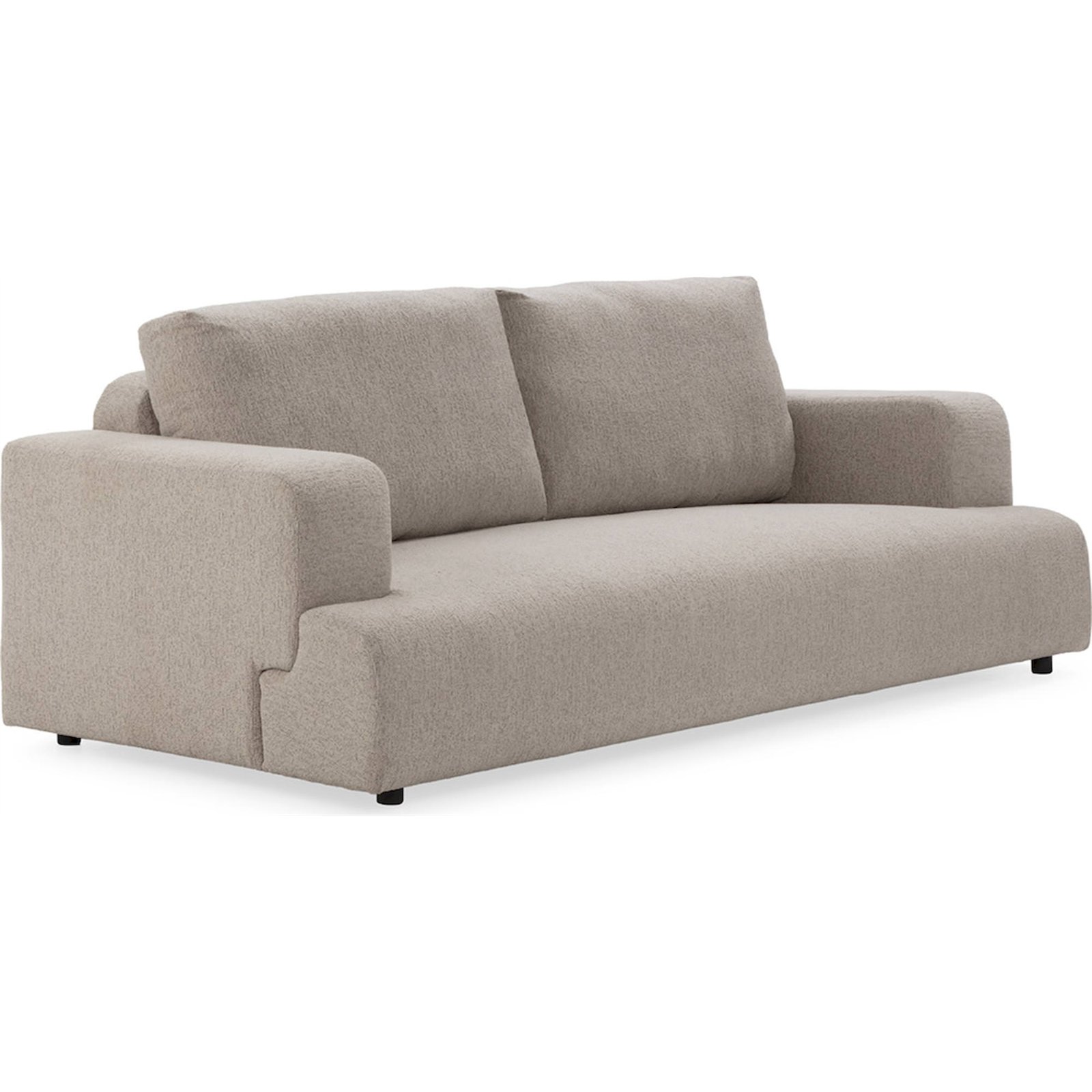 Canapé Droit En Tissu Gris Contemporain - Gris