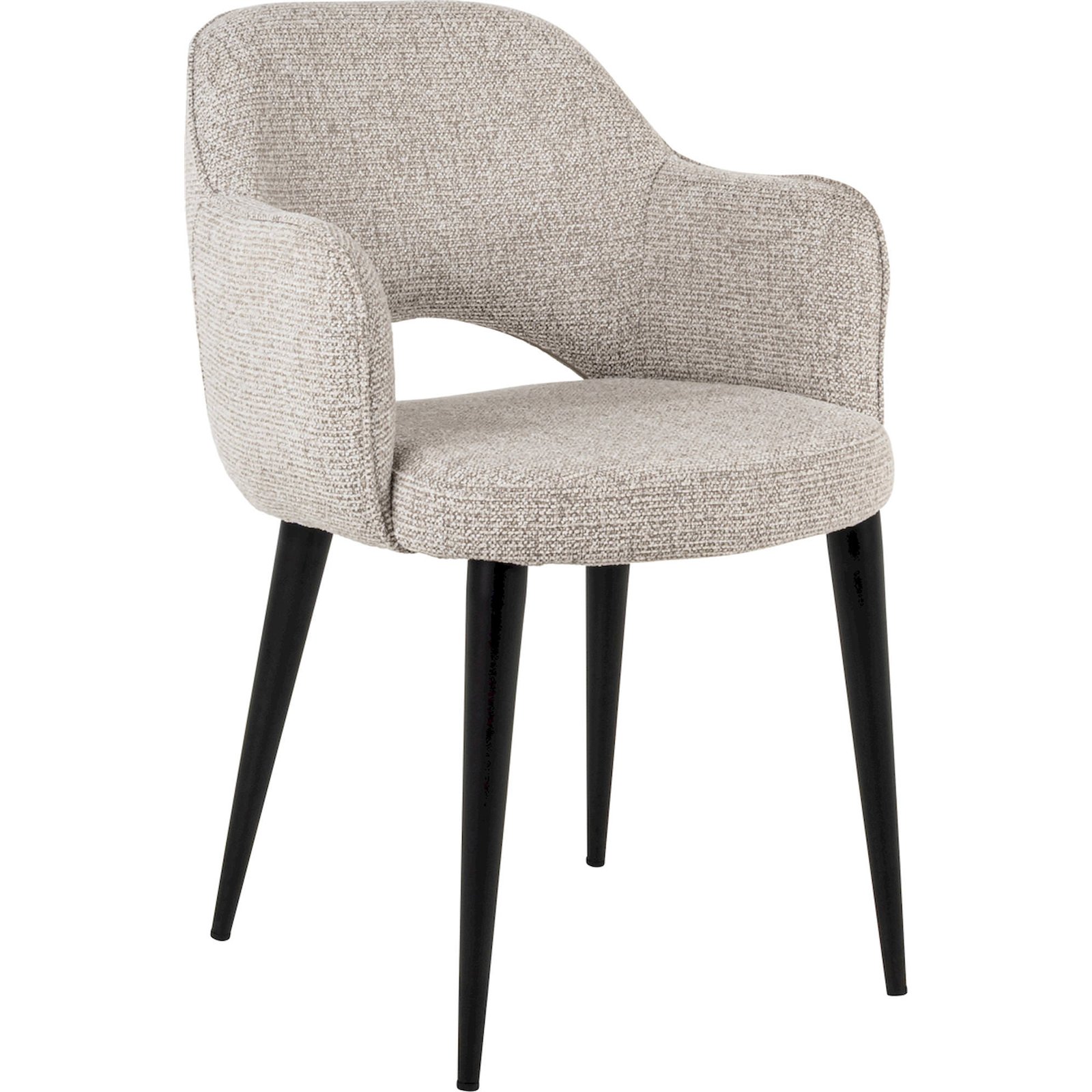 Chaise De Salle À Manger Élégante Tissu Naturel Assise Large - Tissu Naturel Beige Clair