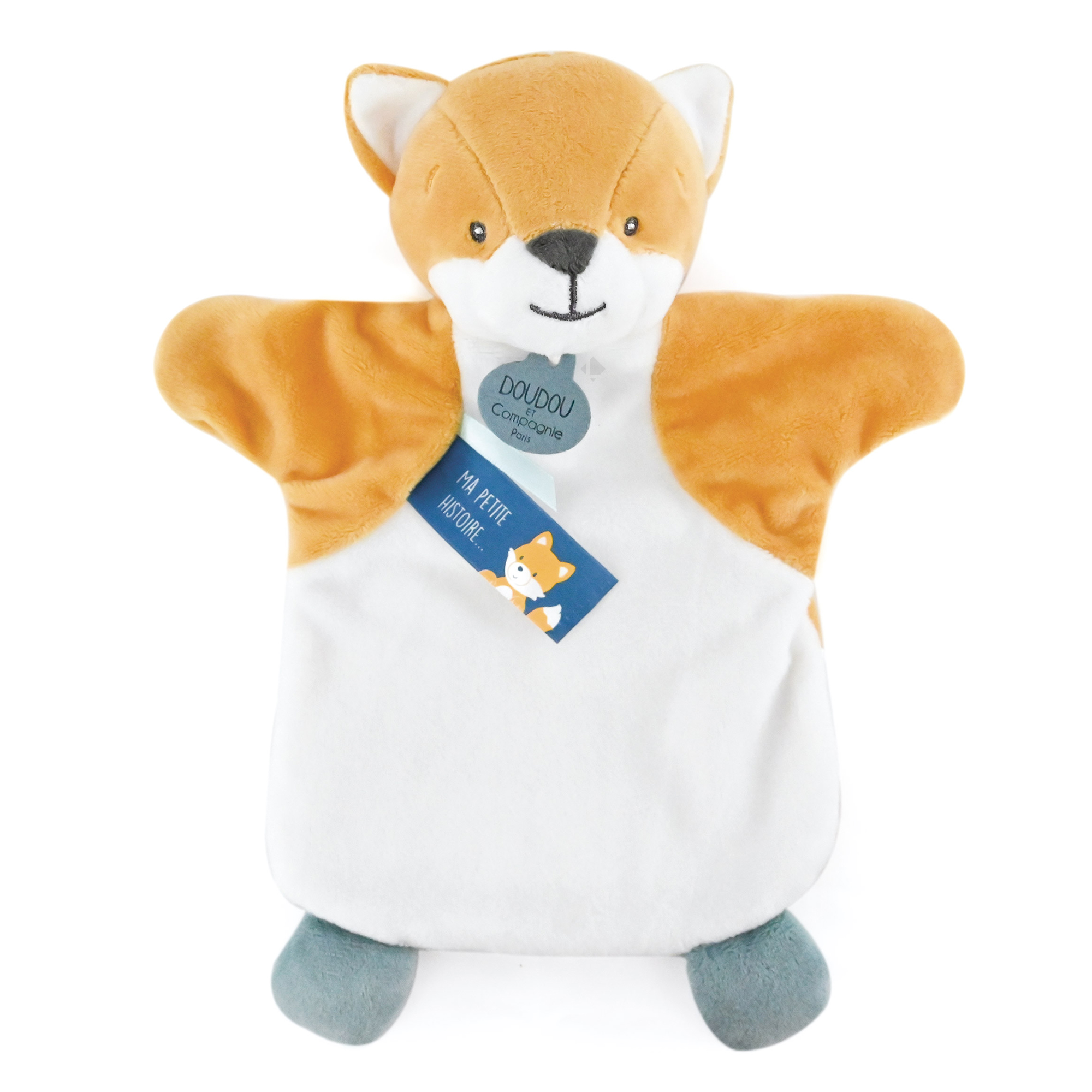 Doudou Marionnette 25 Cm Polyester Les Marionnettes Renard Blanc
