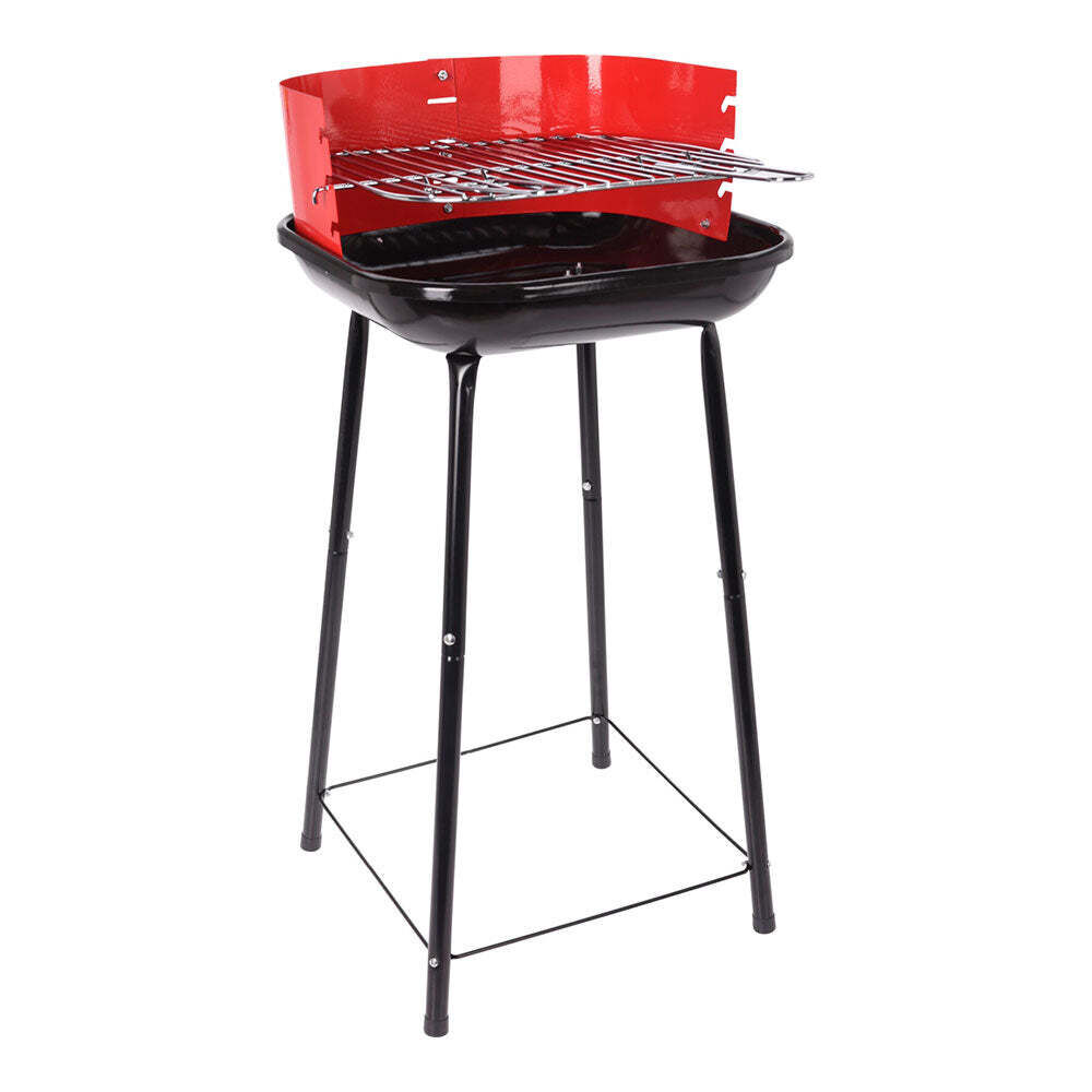 Barbecue À 4 Pieds Avec Gril 41x41x74cm