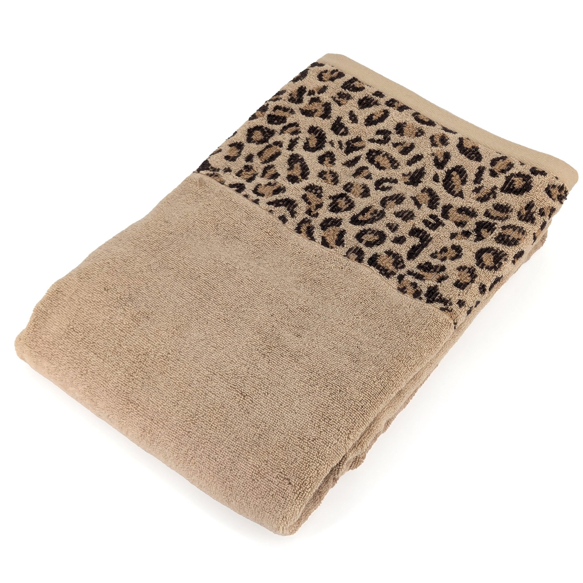 Drap De Bain 100x150 Cm Pur Coton Collection Wild Ii Jaune Léopard