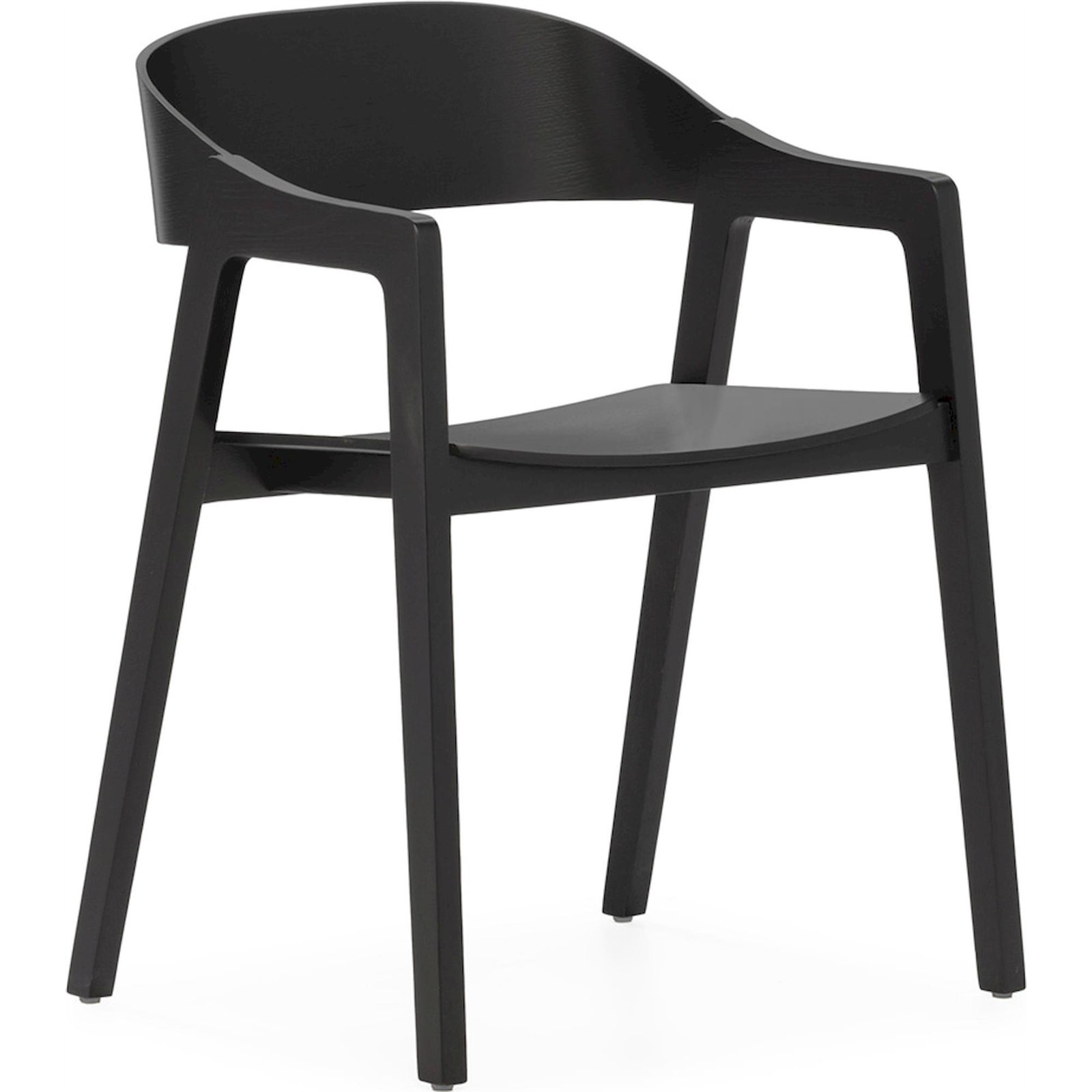 Chaise En Bois De Hêtre Noir - Noir