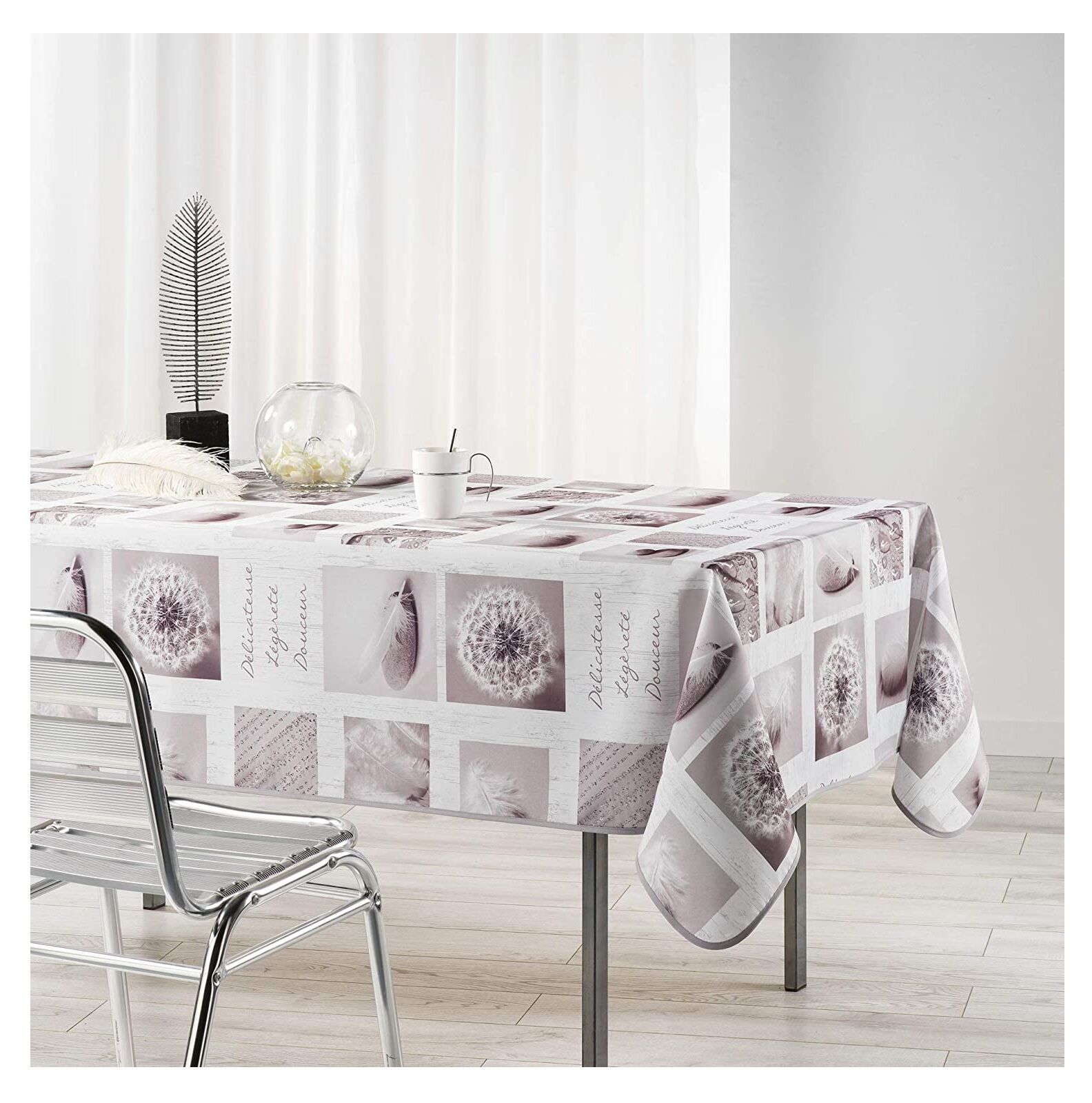 Nappe En Polyester 150 X 240 Cm Clarte Blanc