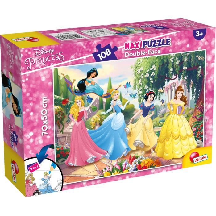Lisciani Giochi Disney Puzzle Double Face Maxi Floor 108 Princess - Princess Forever
