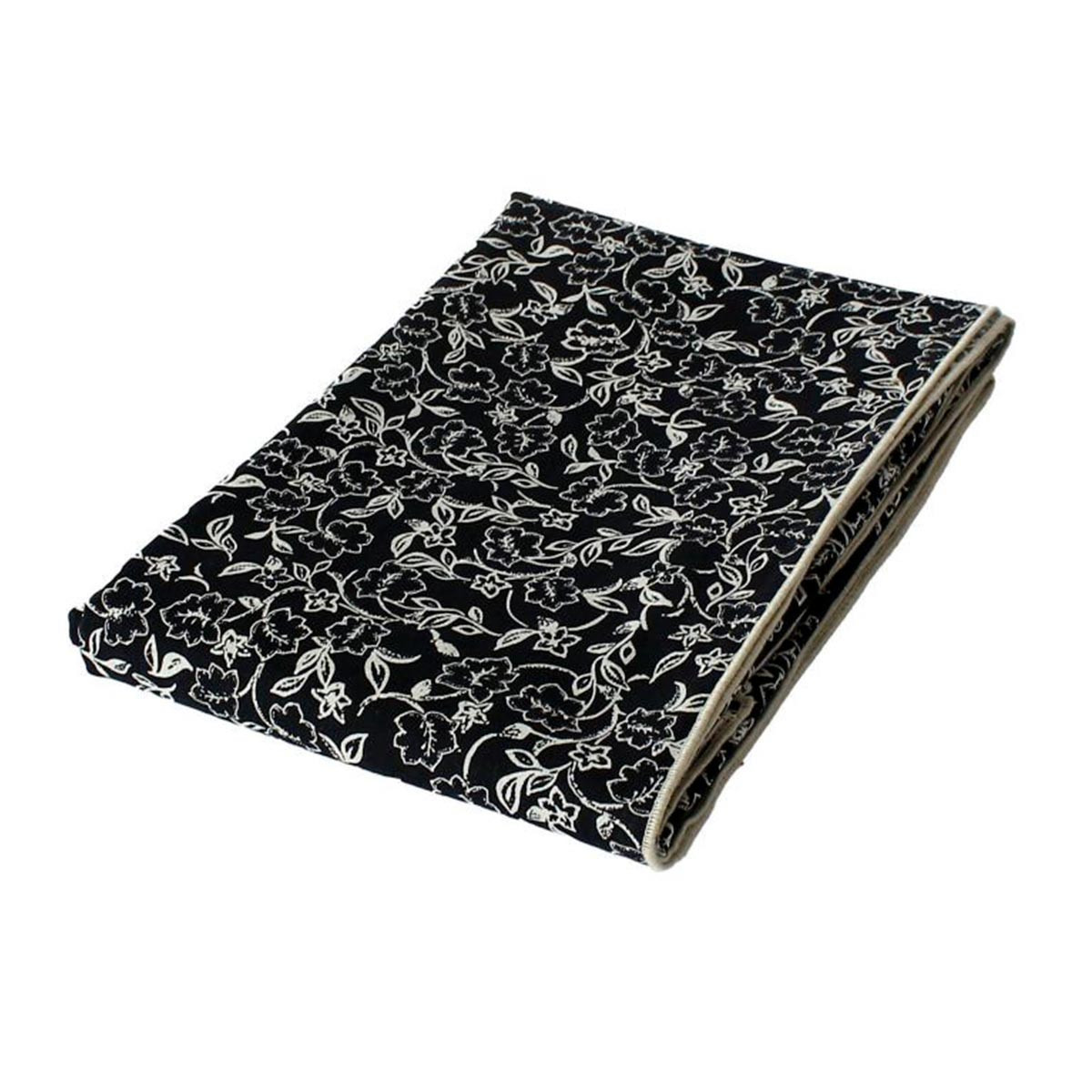 Nappe Déperlante Imprimé "linette" 140x240cm Noir & Écru