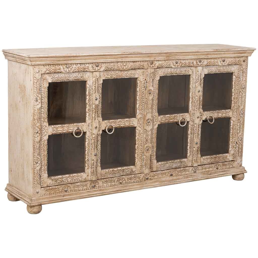Buffet En Bois Beige 180x43x100
