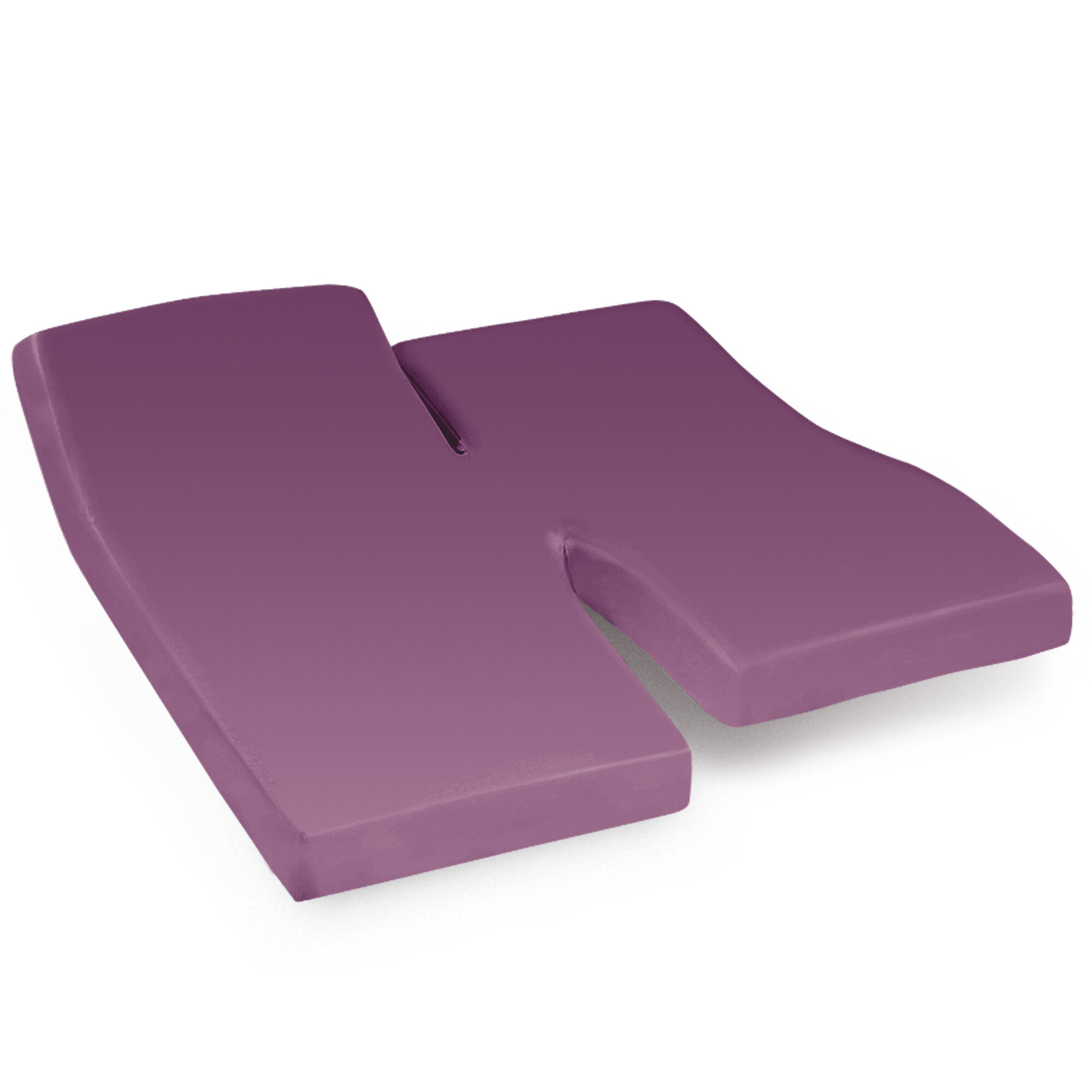 Drap Housse Relaxation Uni 2x80x210 Cm Coton Alto Raisin Tête Pied Relevable