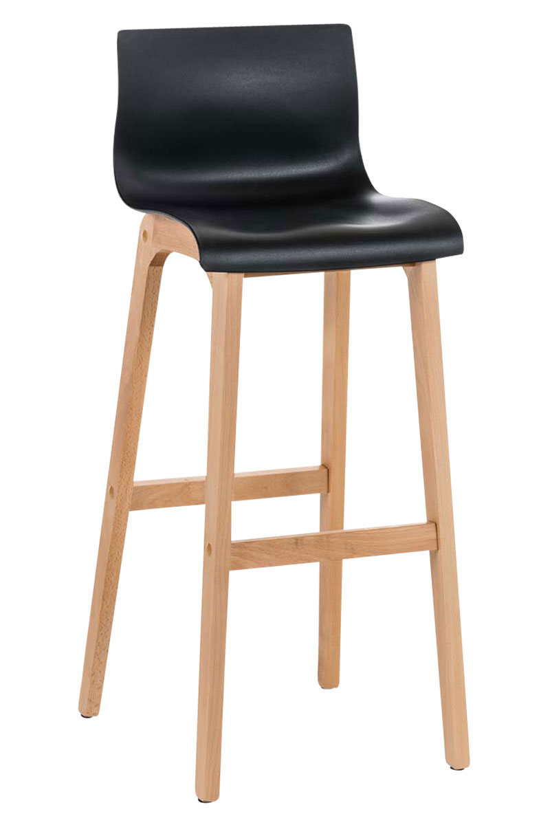 Tabouret De Bar Hoover Natura Structure 4 Pieds Noir