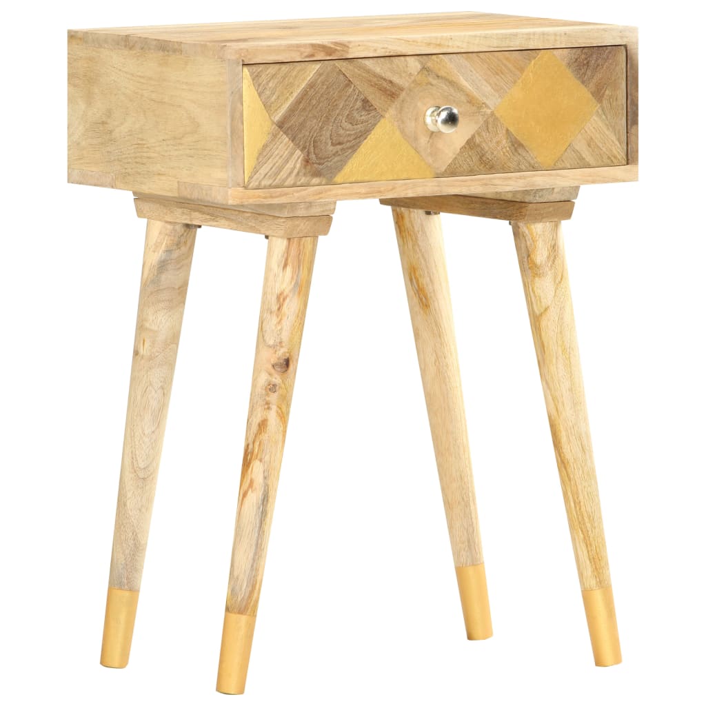 Table De Chevet Avec Tiroir 43 X 30 X 58 Cm Bois De Manguier Dec033016