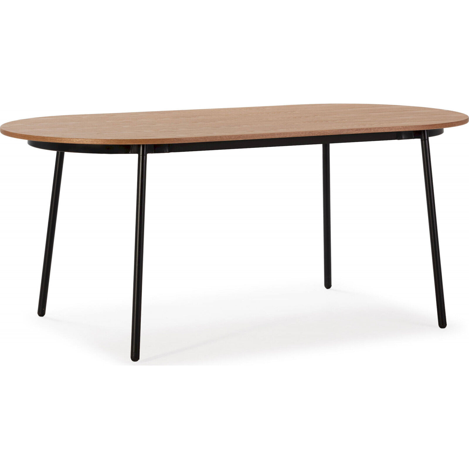 Élégance Au Diner: Table Bois & Métal Noir - Bois Naturel Et Métal Noir