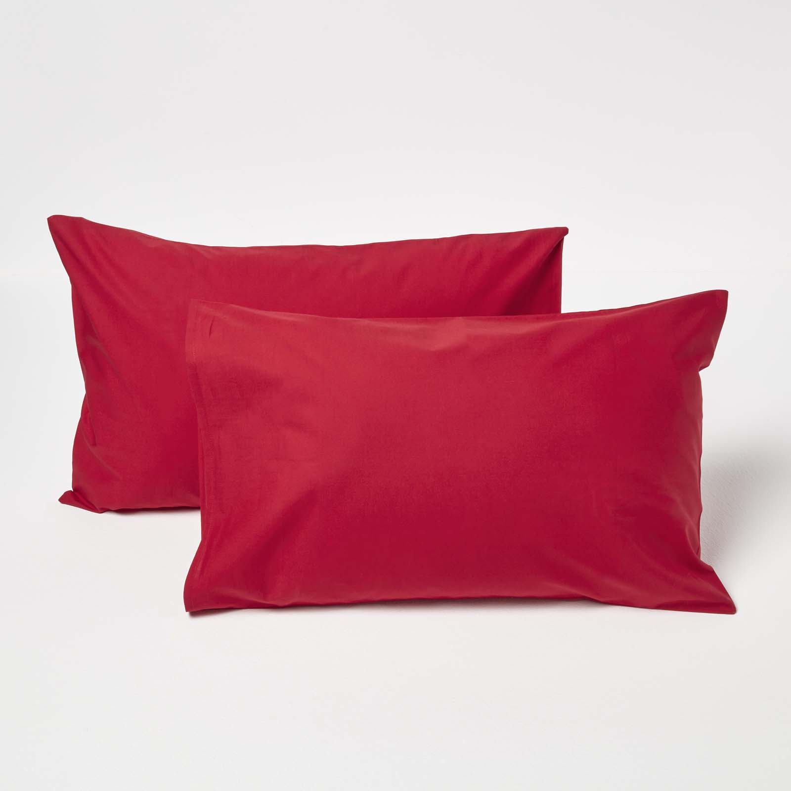 Lot De 2 Taie D'oreiller Enfant 40x60cm Rouge Coton Égyptien 200tc Homescapes