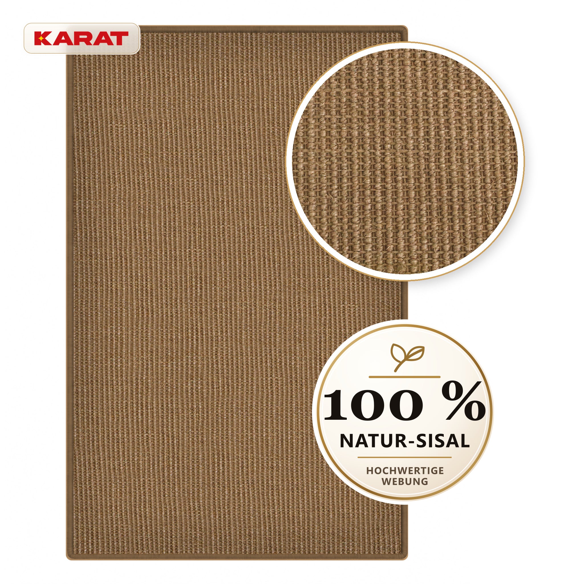 Tapis En Sisal Sur Mesure Goa Taupe 100 X 200 Cm