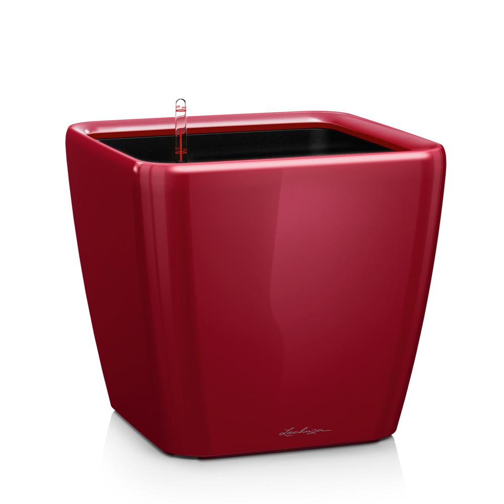 Pot Quadro Premium Ls 50 - Kit Complet, Rouge Scarlet Brillant 50 Cm