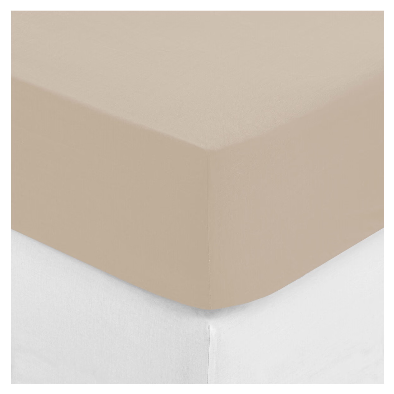 Drap Housse Percale De Coton Uni 140 X 190 Cm Harmonie Mordore