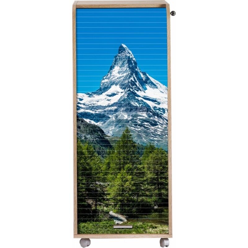 Caisson Bureau Beaux_meubles_pas_chers 3 Tiroirs 3 Niches Mobile Serrure 47,2 X 107,6 X 47 Cm Blanc