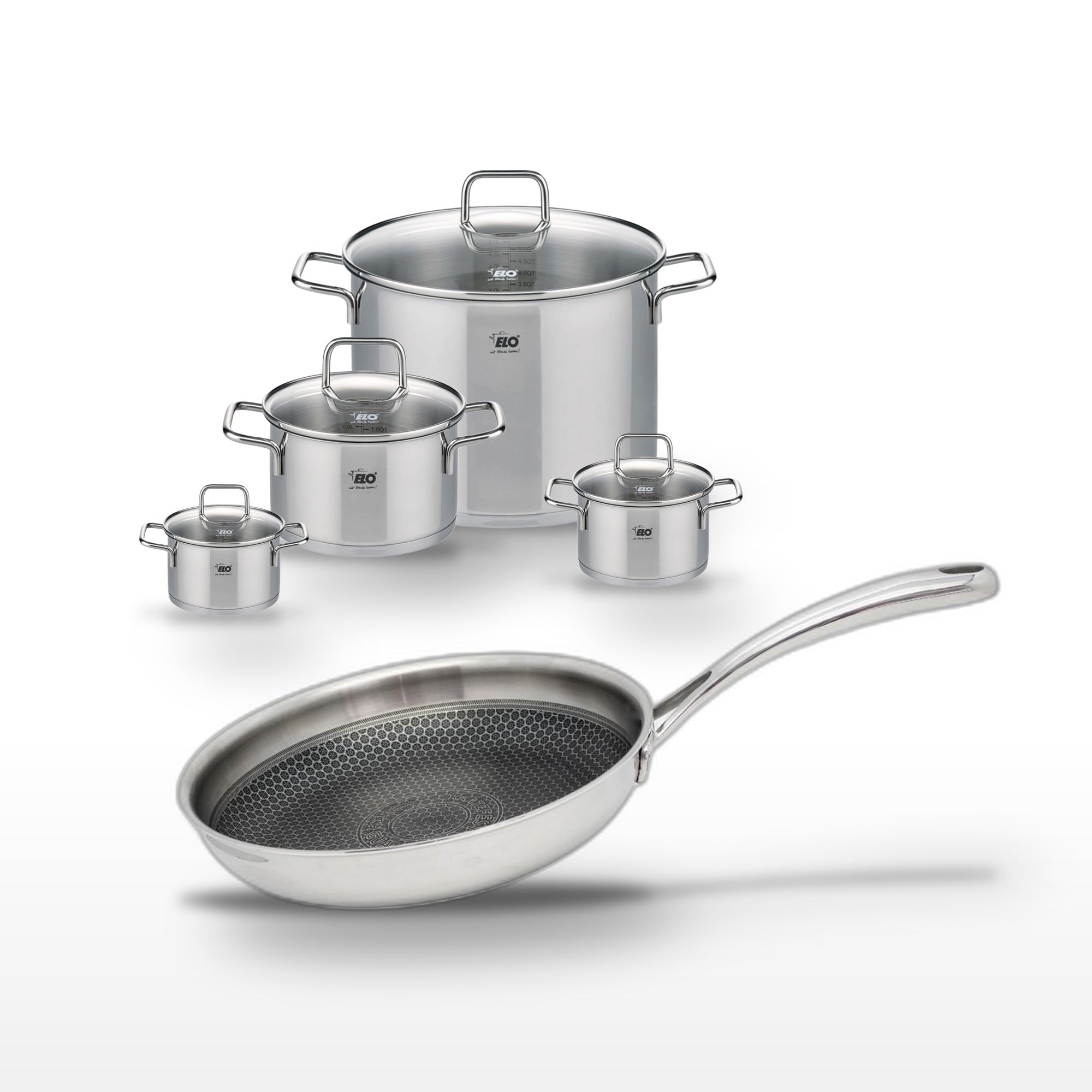 Batterie De Cuisine 1 Poêle 28cm + 4 Faitouts Relief Evolution