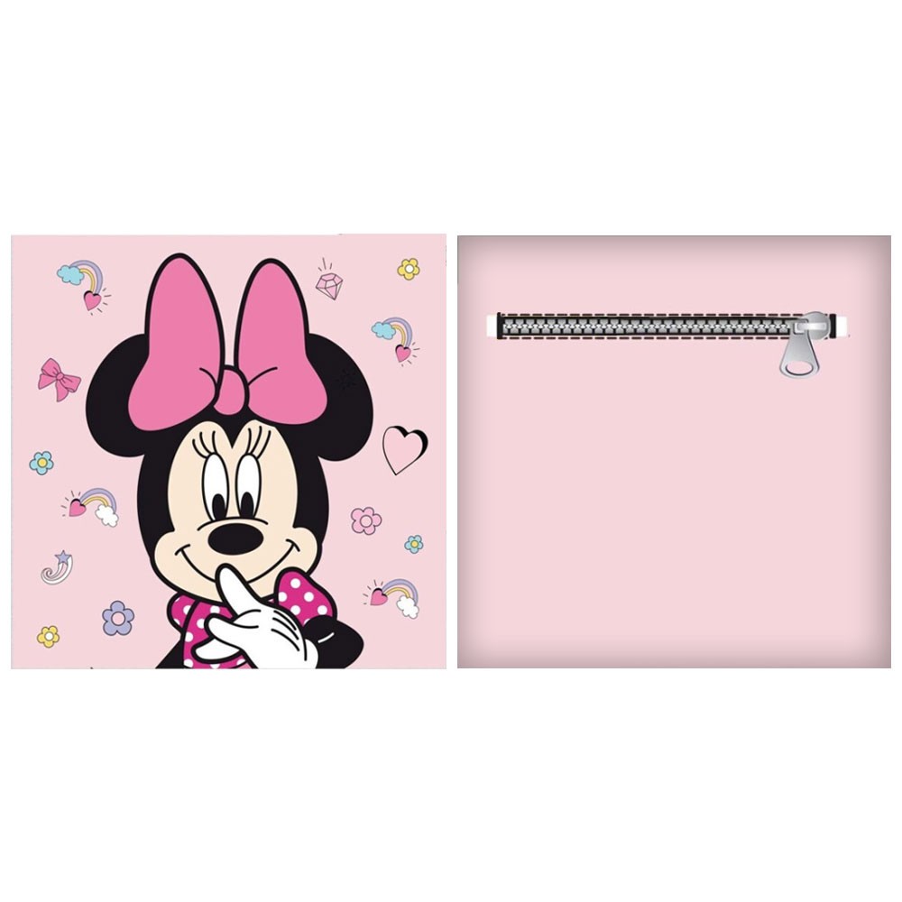 Coussin Disney Minnie, Coussin Décoratif Déhoussable 35x35 Cm Velours