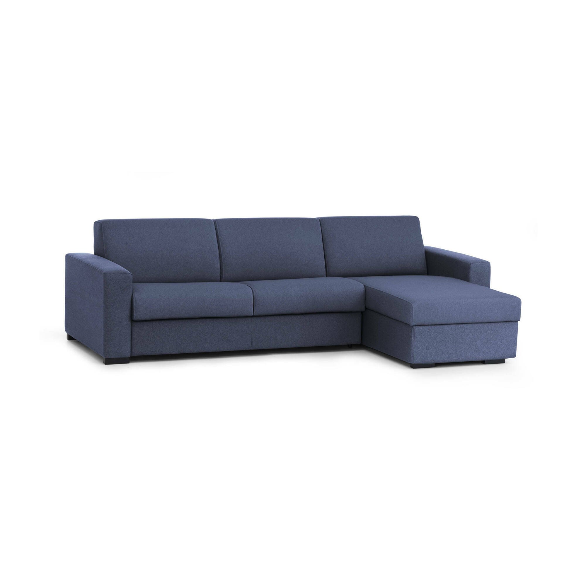 Canapé Fixe,en Tissu,bleu,260x95h90 Cm