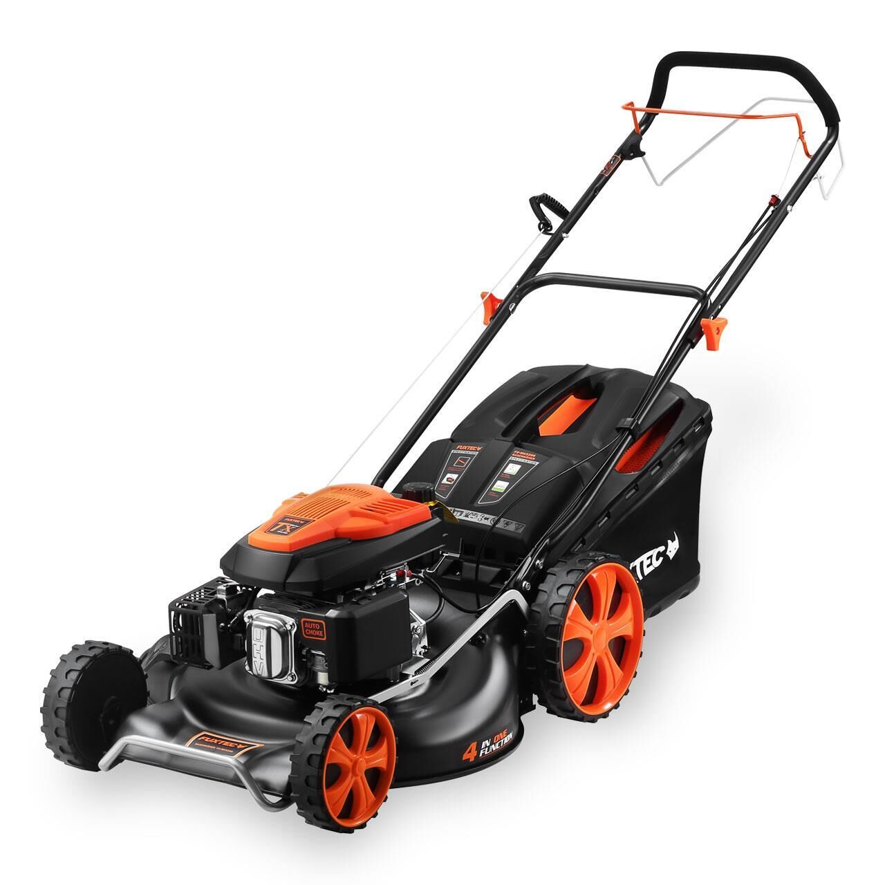 Tondeuse À Gazon Thermique Autotractée Fuxtec Fx-rm5396 - 196 Cm³ - 53 Cm - 6cv - Bac 70l