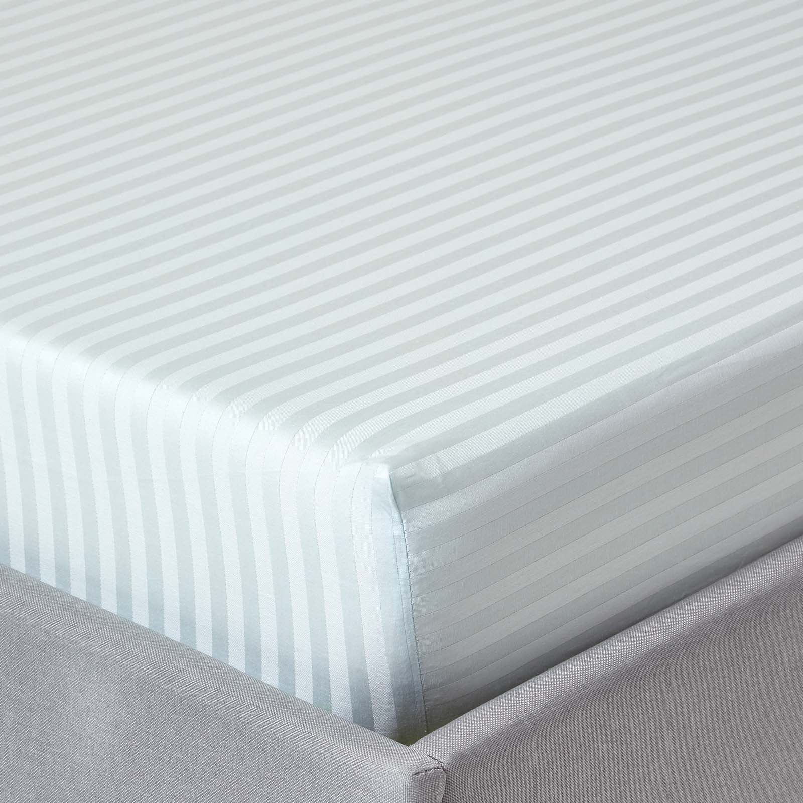 Drap-housse 90x190cm Bleu Coton Égyptien 330tc Homescapes