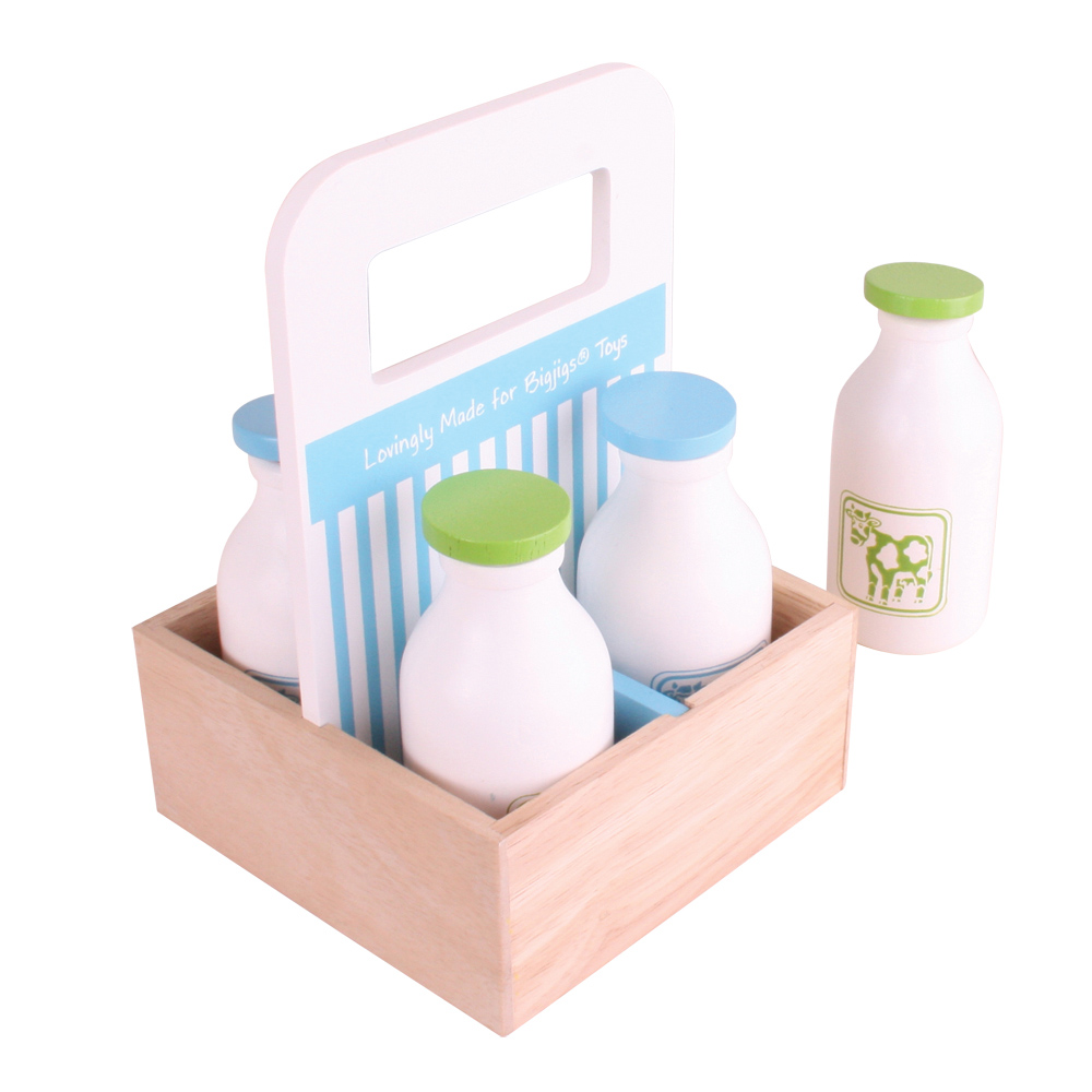 Bigjigs Toys, Ensemble De Jeu De Livraison Milkman, Adapté Aux ges Dès 18 Mois